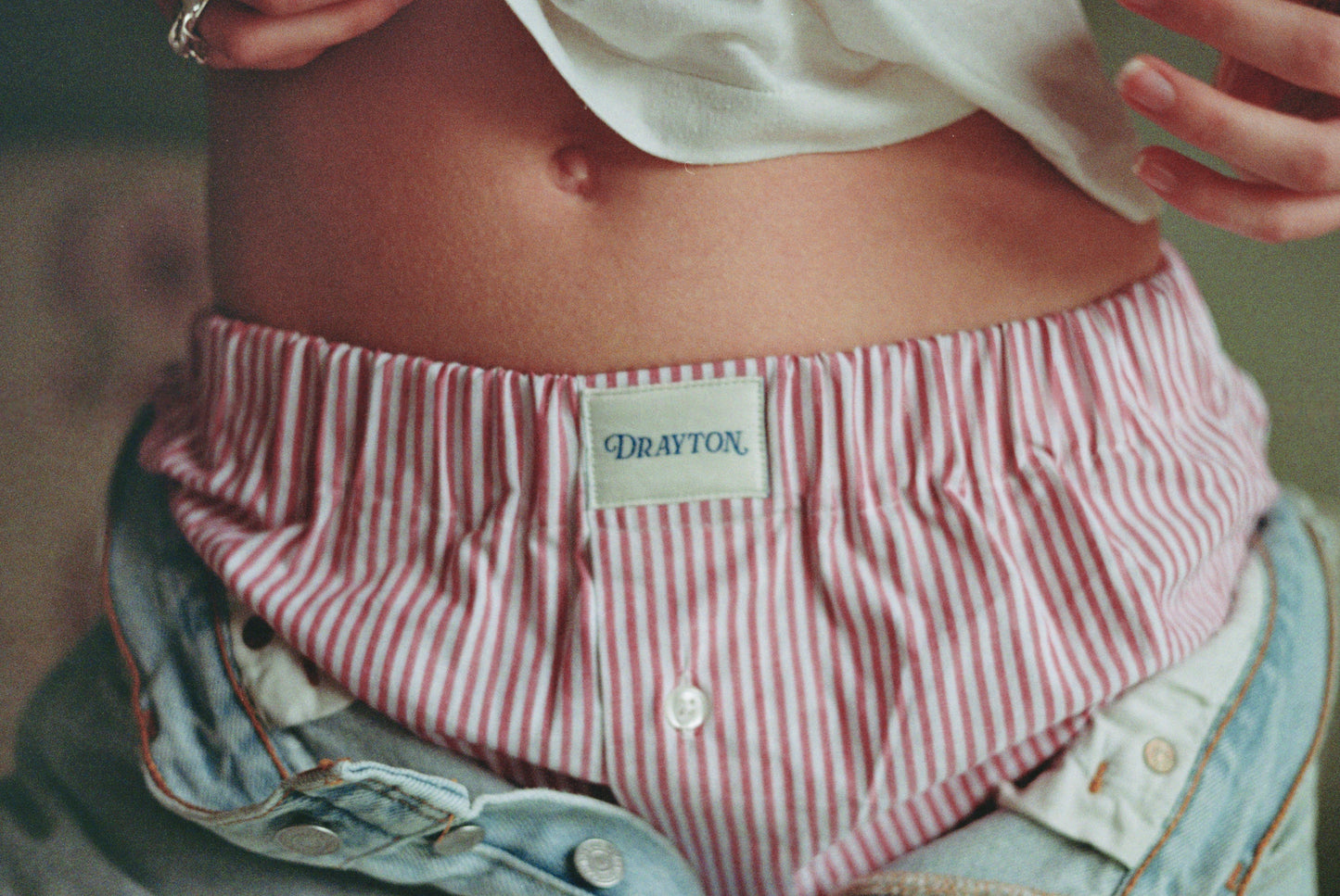 Classic Crimson Red Oxford Stripe Unisex Boxer Shorts