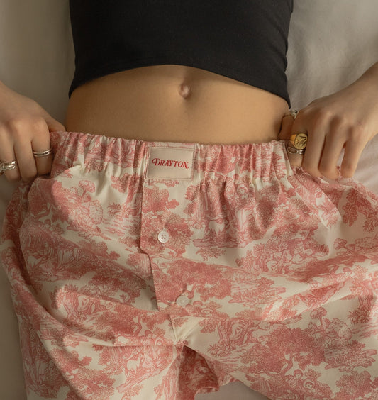 Pink Toile de Jouy Pyjama Trouser