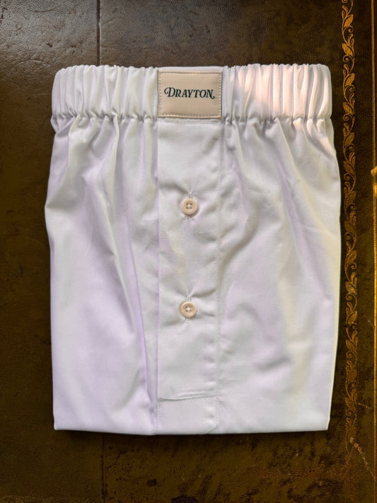 White Boxer Shorts - Green Label
