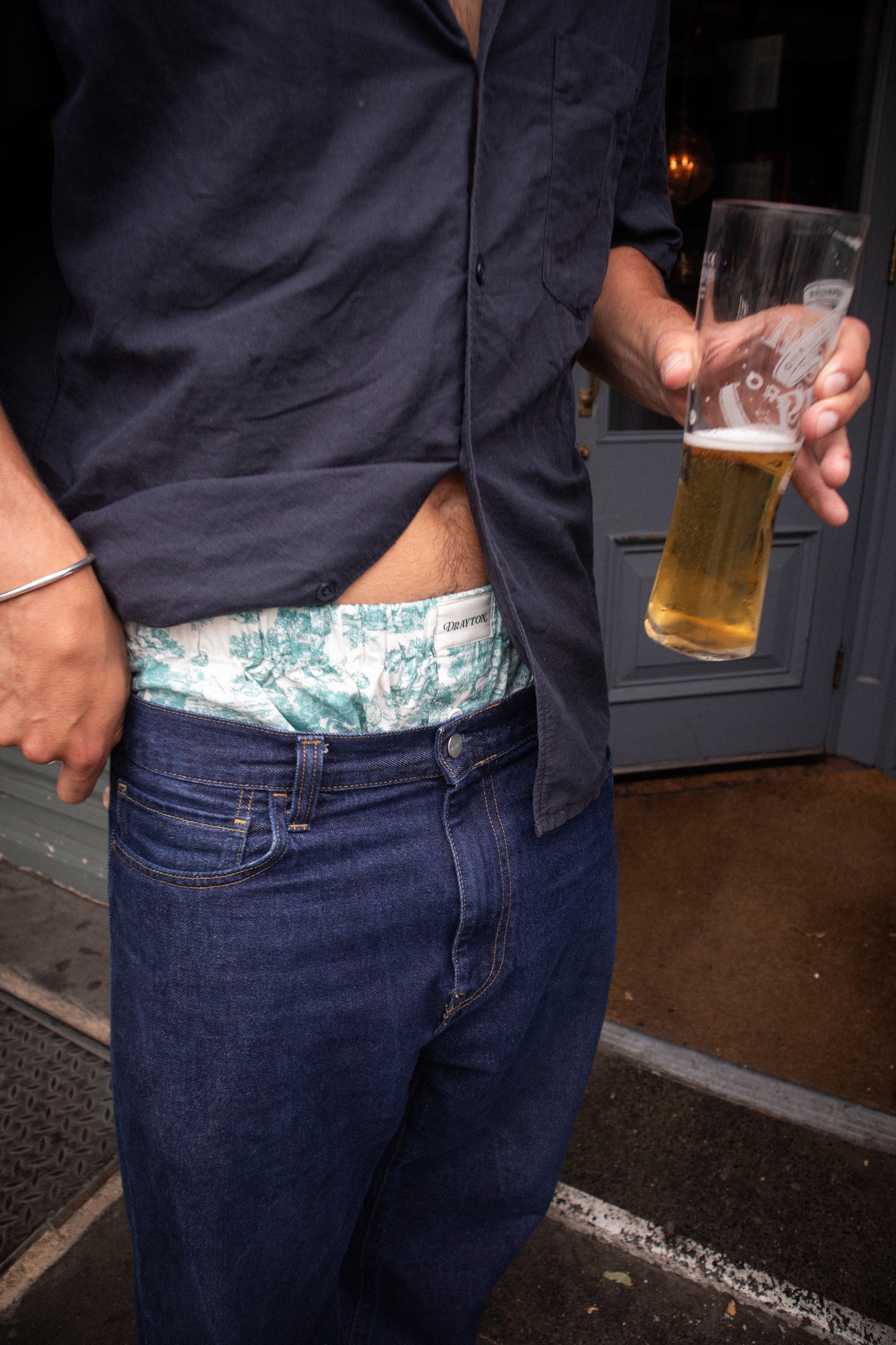 Classic Toile de Jouy Green Unisex Boxer Shorts