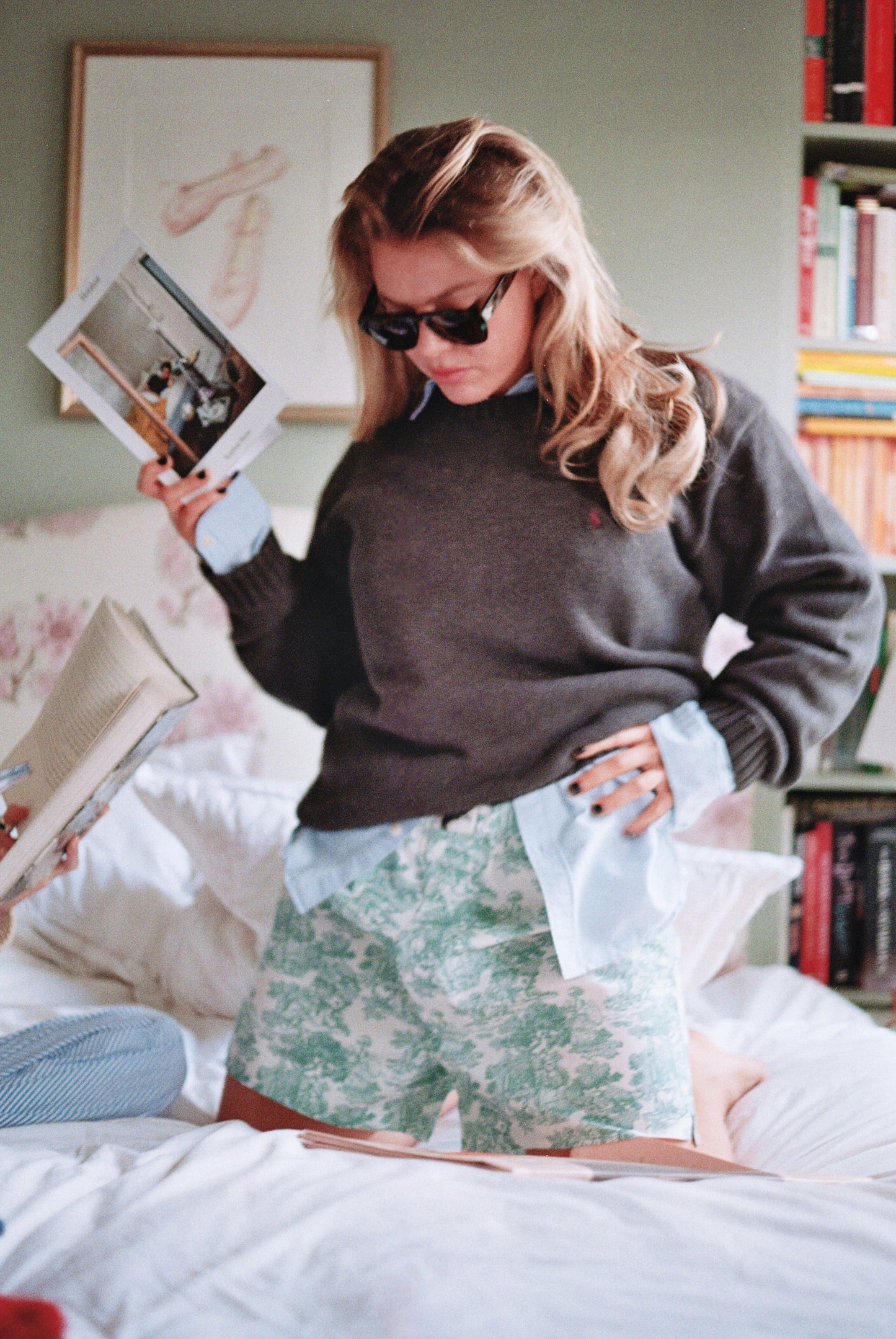Toile de Jouy Green Boxer Shorts
