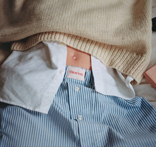 Classic Royal Blue Oxford Stripe Unisex Boxer Shorts