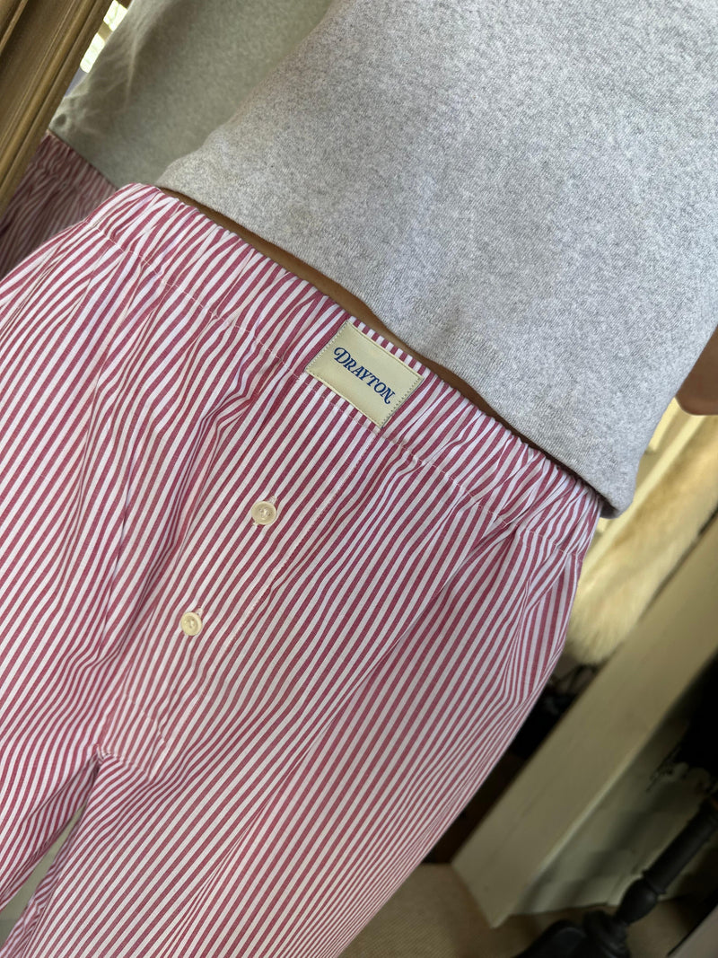 Crimson Oxford Stripe Pyjama Trouser