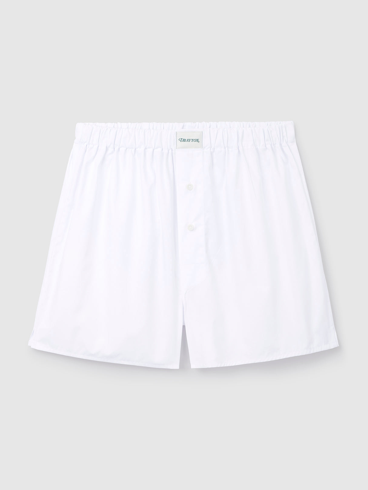 White Boxer Shorts - Green Label