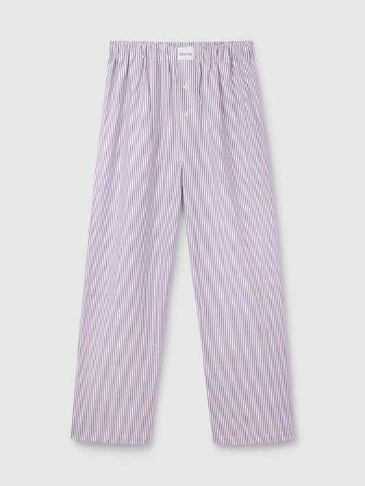Chocolate Oxford Stripe Pyjama Trouser