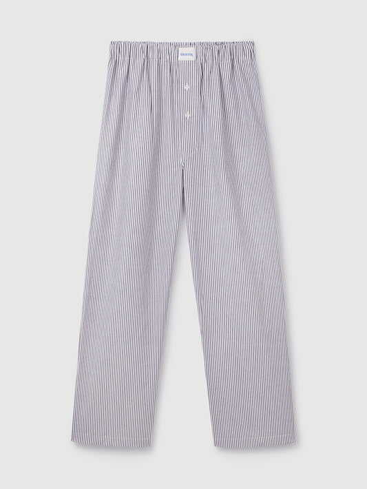 Chocolate Oxford Stripe Pyjama Trouser