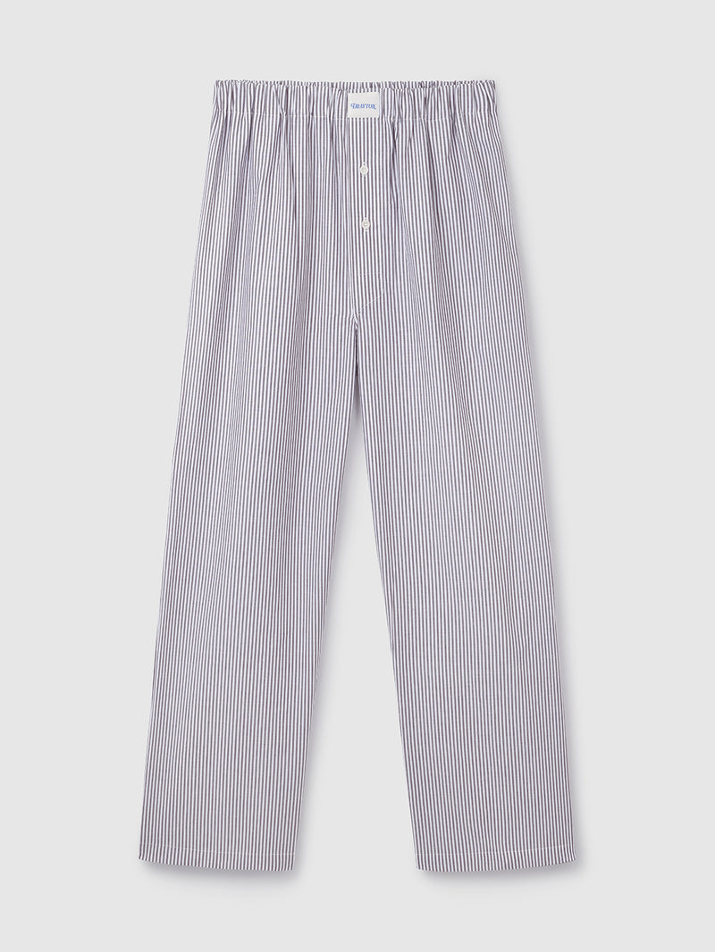 Chocolate Oxford Stripe Pyjama Trouser