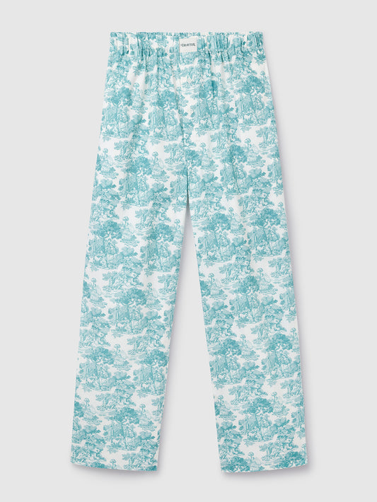 Green Toile de Jouy Pyjama Trouser
