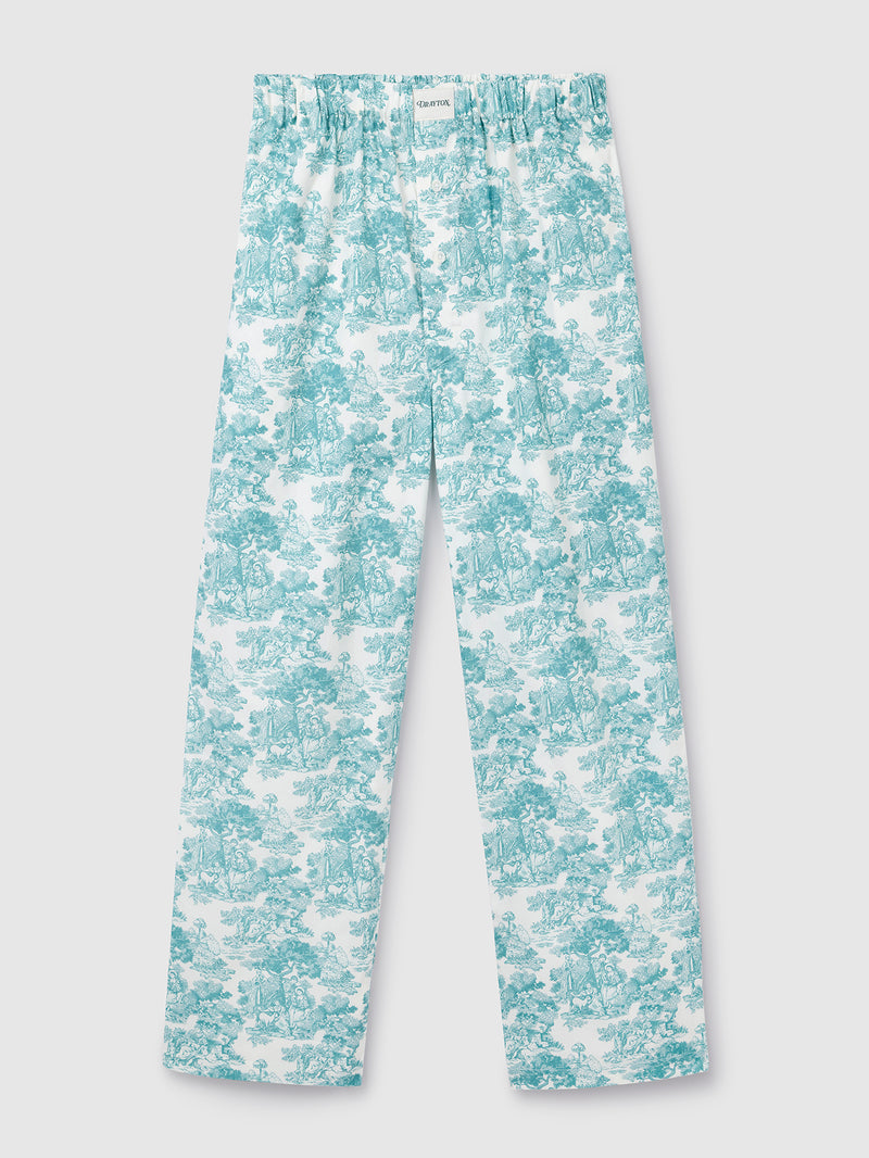Green Toile de Jouy Pyjama Trouser