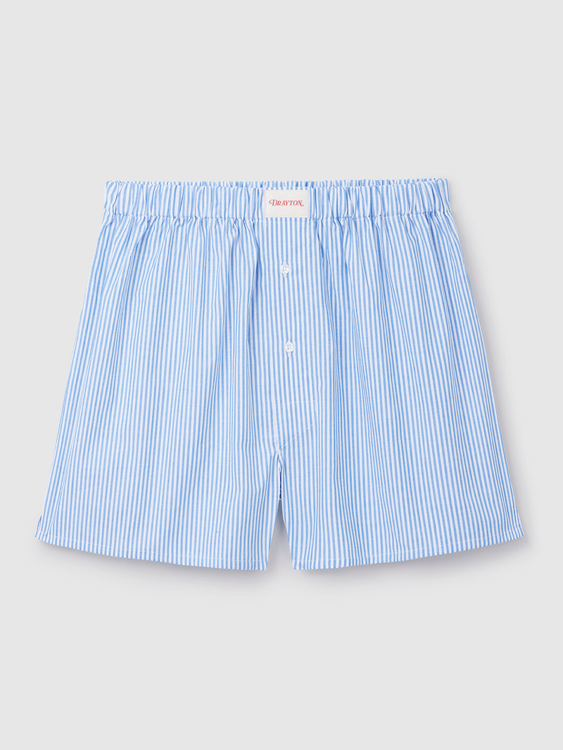 Royal Blue Oxford Stripe Boxer Shorts