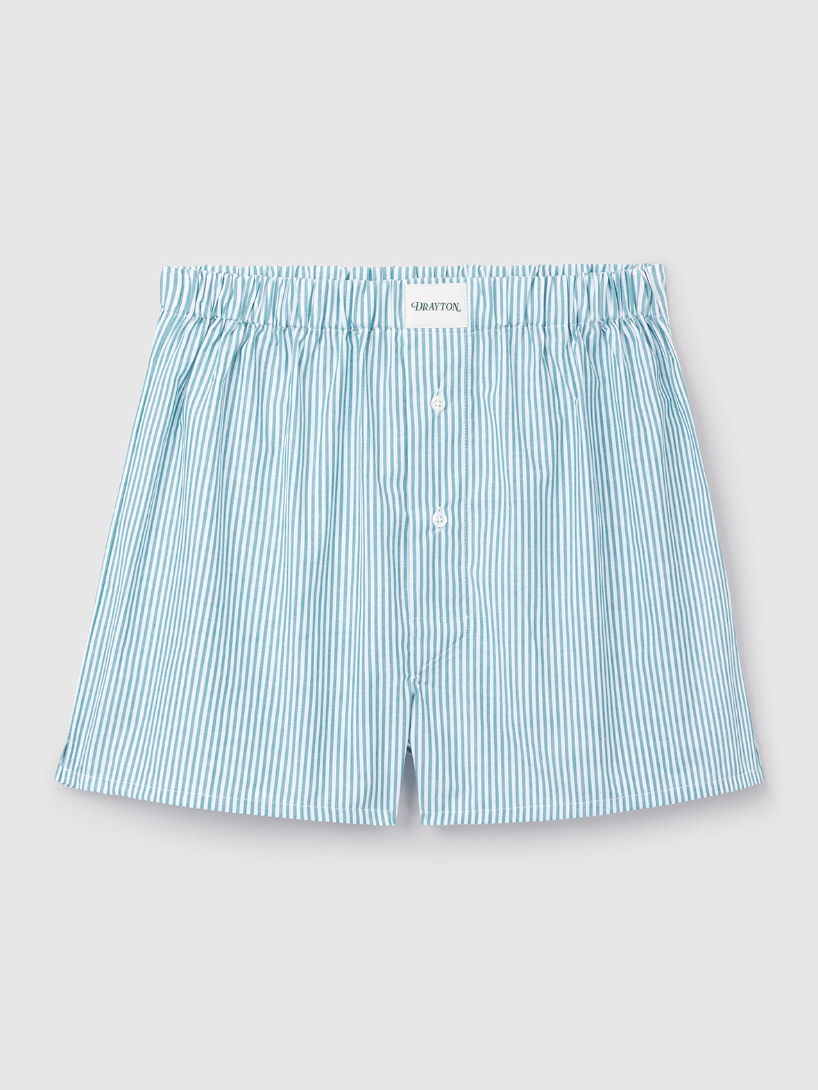 Teal Oxford Stripe Boxer Shorts