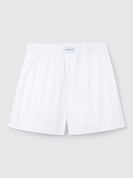 White Boxer Shorts - Blue Label