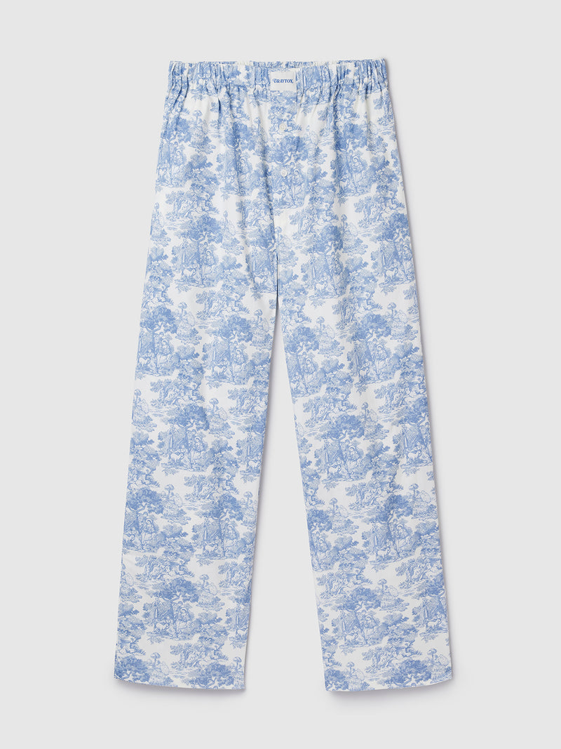 Blue Toile de Jouy Pyjama Trouser