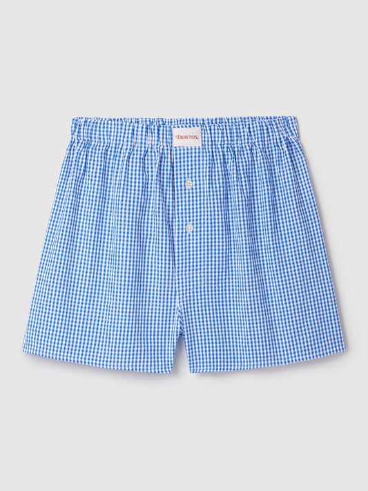 Atlantic Gingham Check Seersucker Boxer Shorts