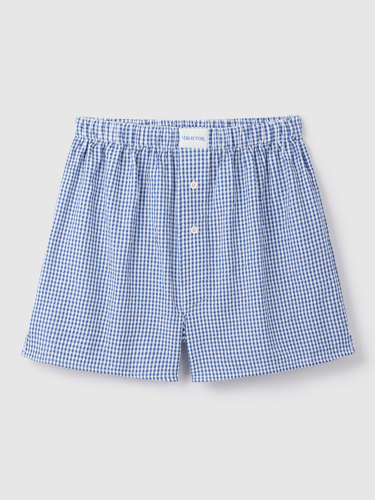 Midnight Gingham Check Seersucker Boxer Shorts