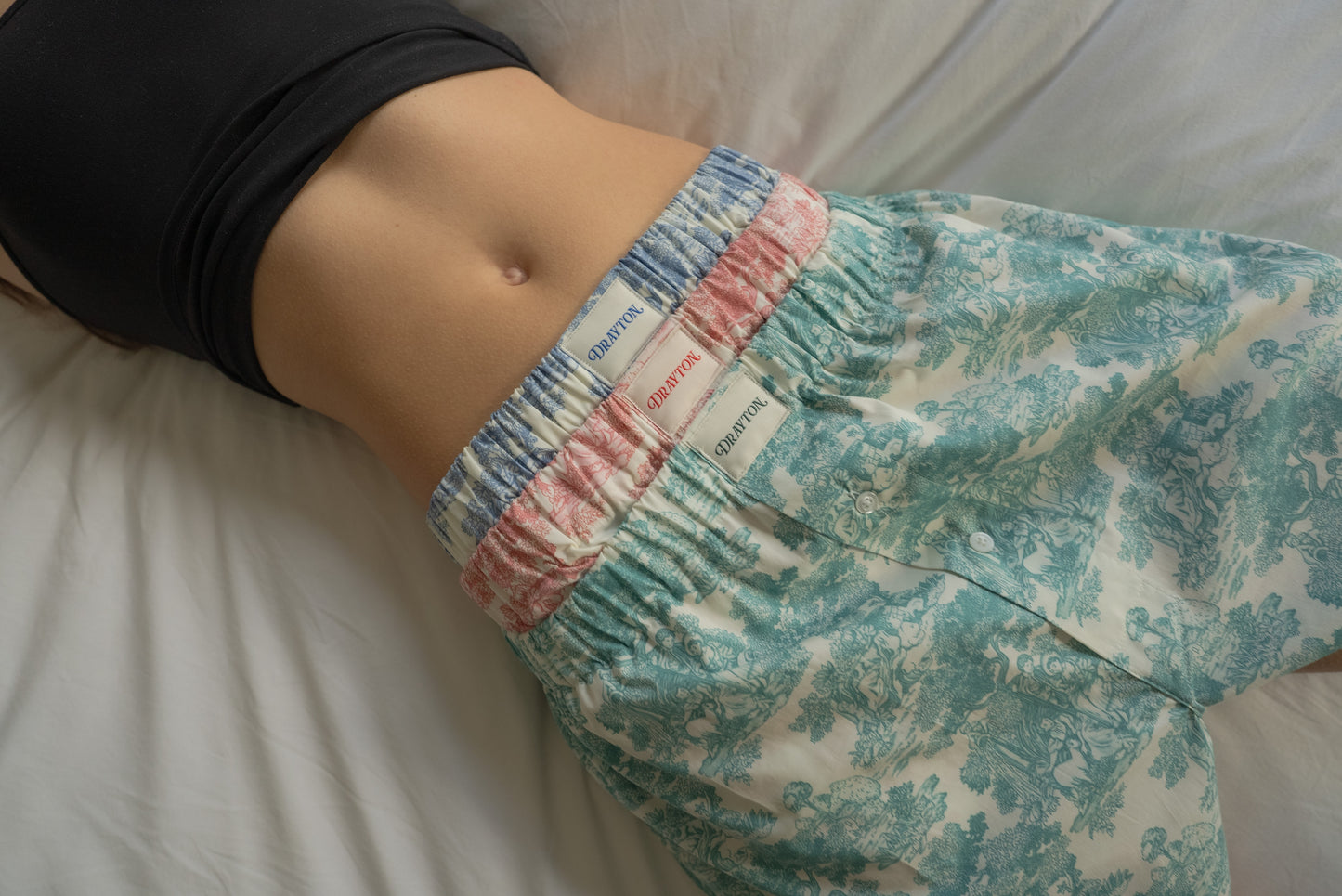 Toile de Jouy Boxer Shorts Set - 3 Pack Unisex