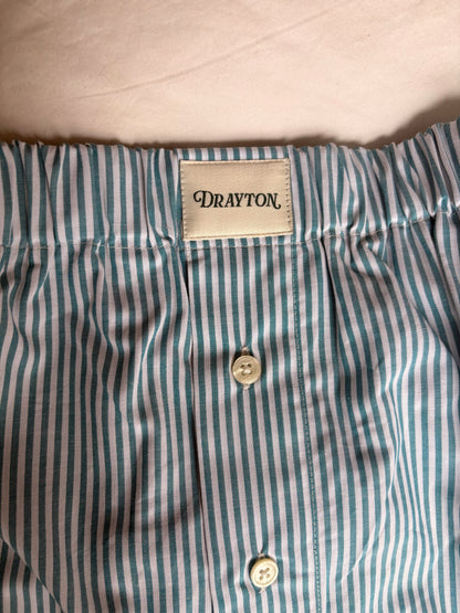 Classic Teal Oxford Stripe Unisex Boxer Shorts