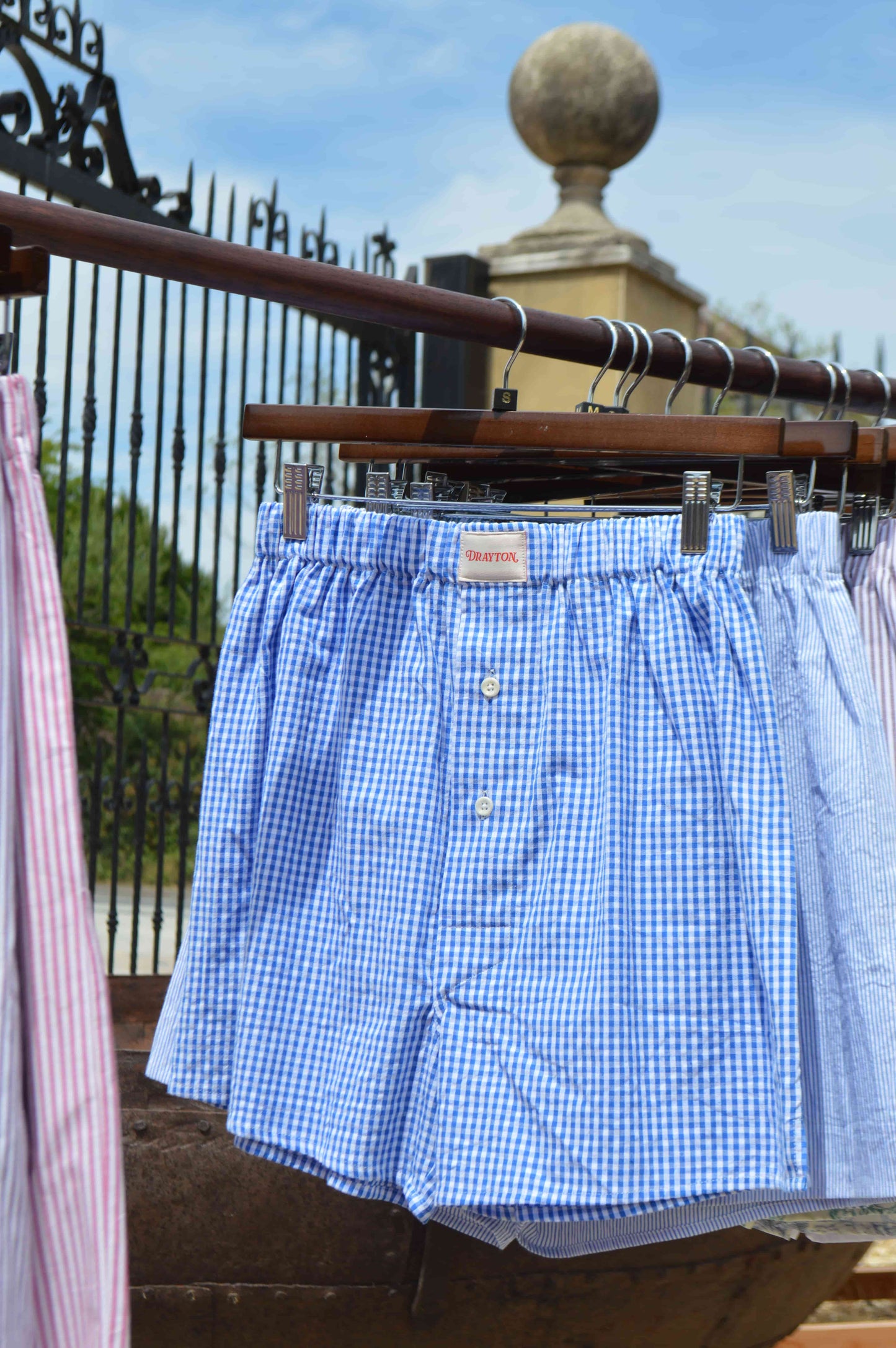 Atlantic Gingham Check Seersucker Boxer Shorts