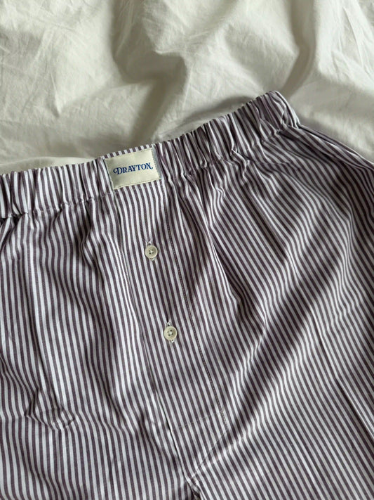 Chocolate Oxford Stripe Pyjama Trouser