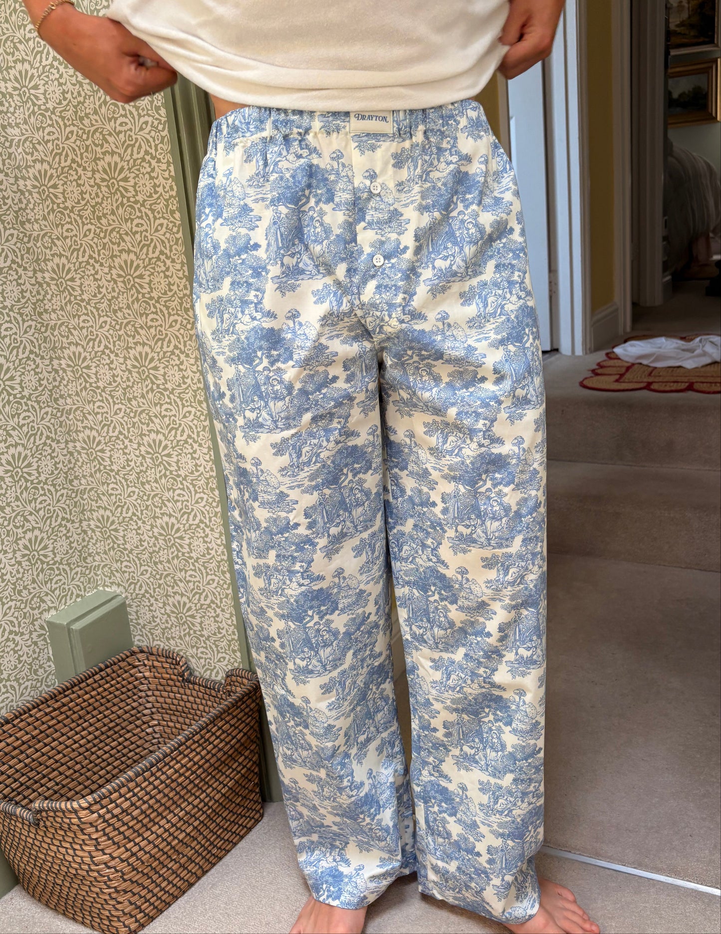 The Classic Pyjama Trouser – Blue Toile de Jouy