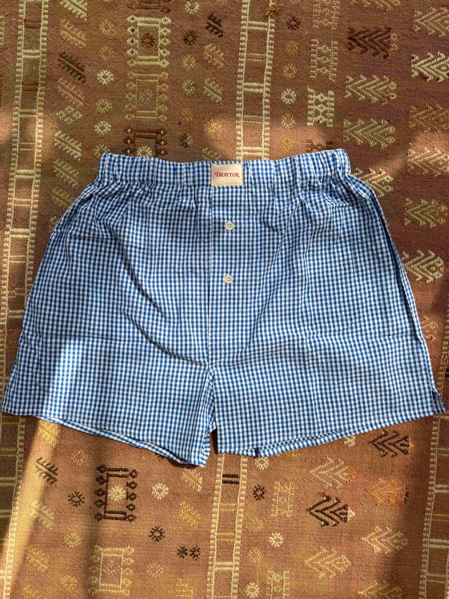 Atlantic Gingham Check Seersucker Boxer Shorts