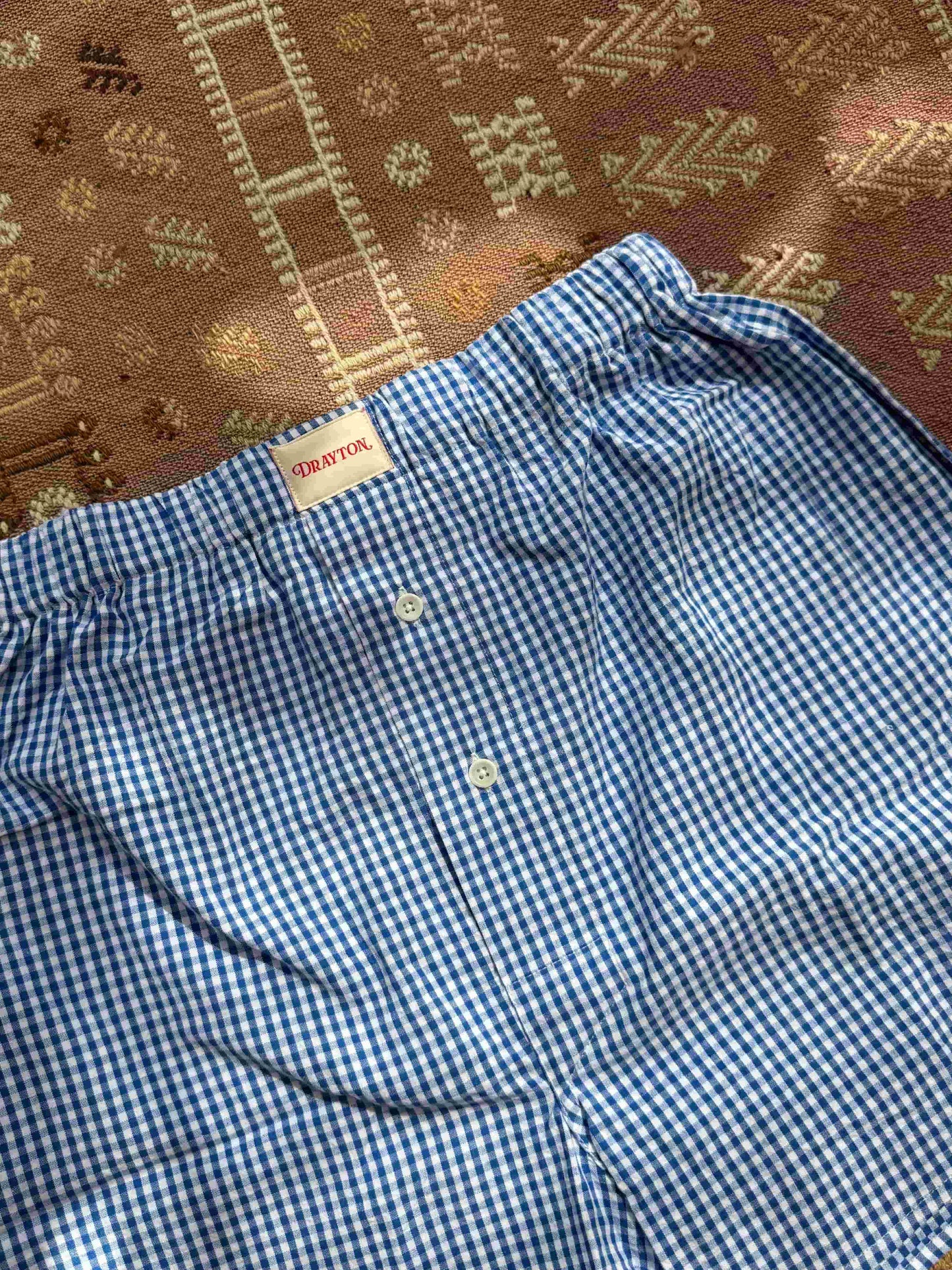 Atlantic Gingham Check Seersucker Boxer Shorts