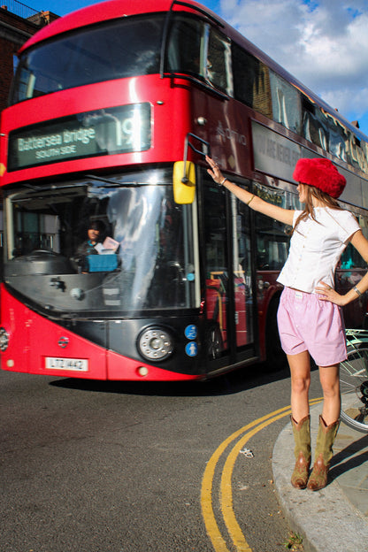 Classic Crimson Red Oxford Stripe Unisex Boxer Shorts
