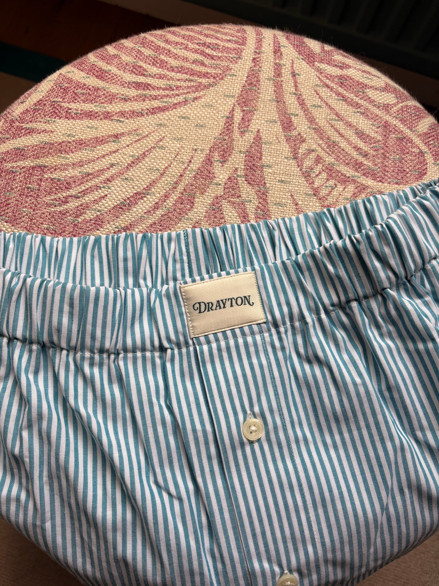 Classic Teal Oxford Stripe Unisex Boxer Shorts