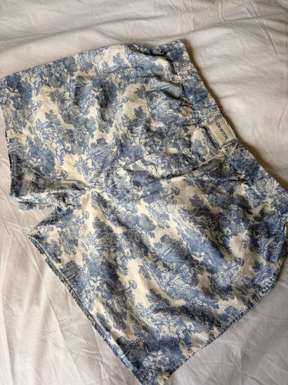 Classic Toile de Jouy Blue Unisex Boxer Shorts