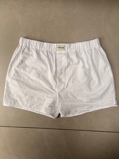 Classic White Unisex Boxer Shorts