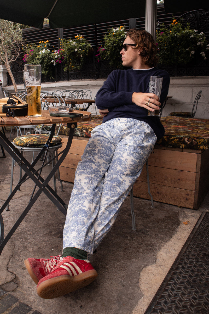 Blue Toile de Jouy Pyjama Trouser