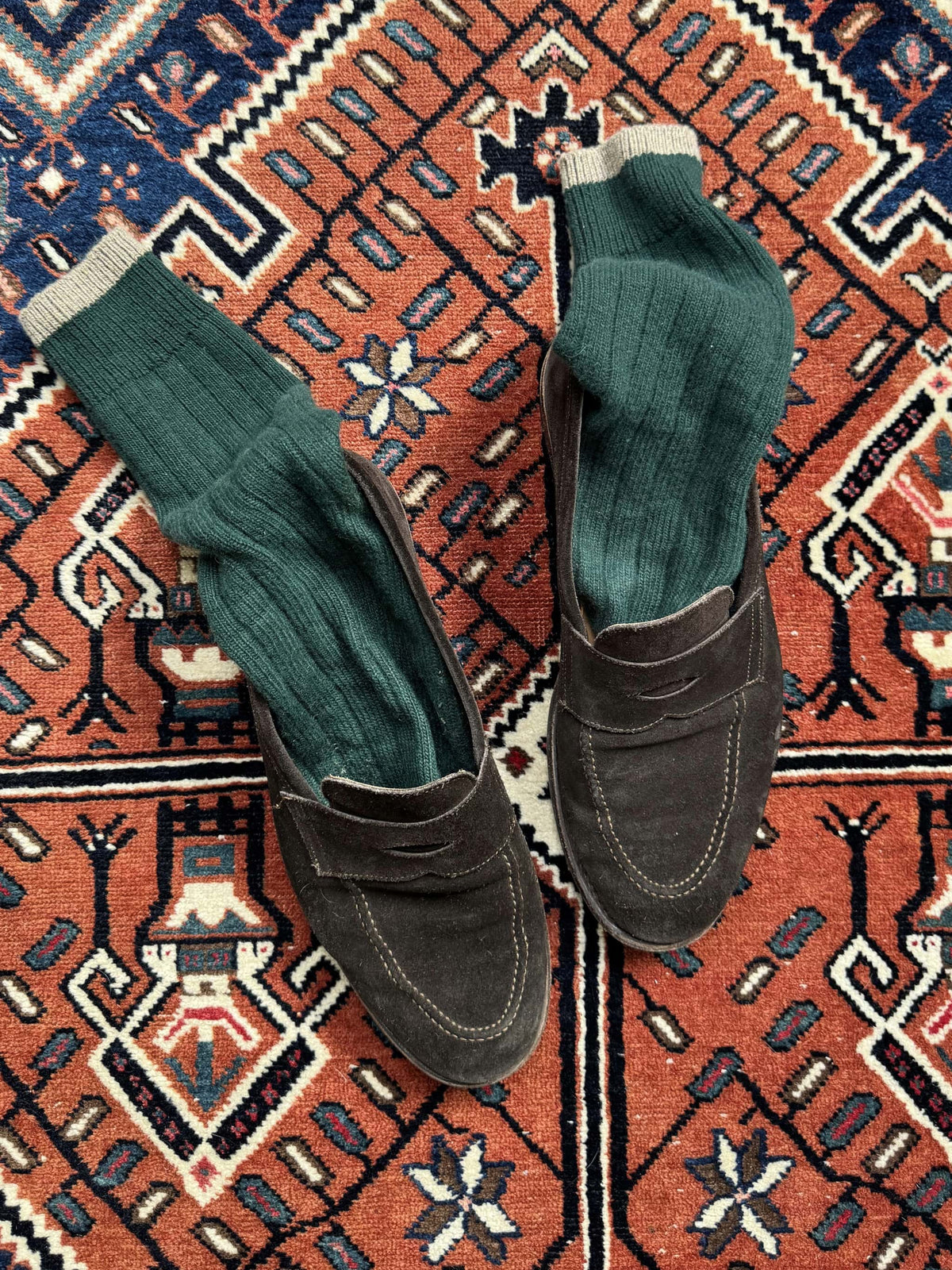 Crowcombe Green Wool & Cashmere Socks
