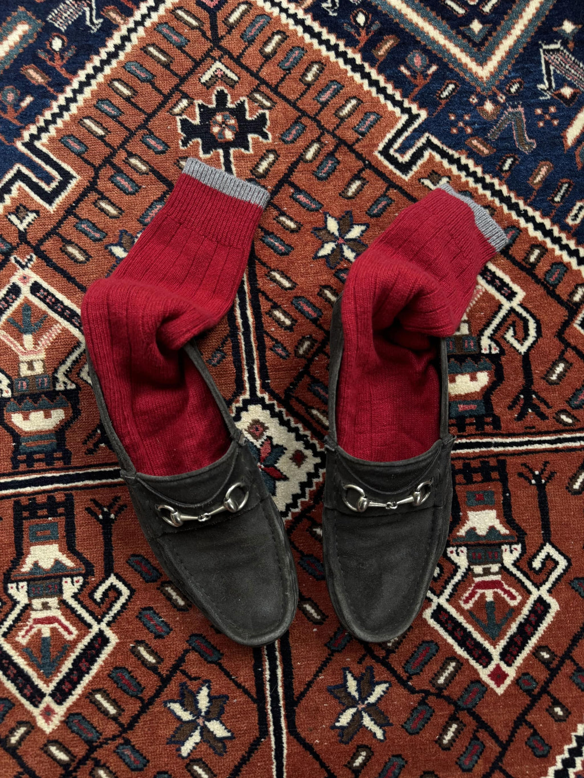 Cothelstone Red Wool & Cashmere Socks