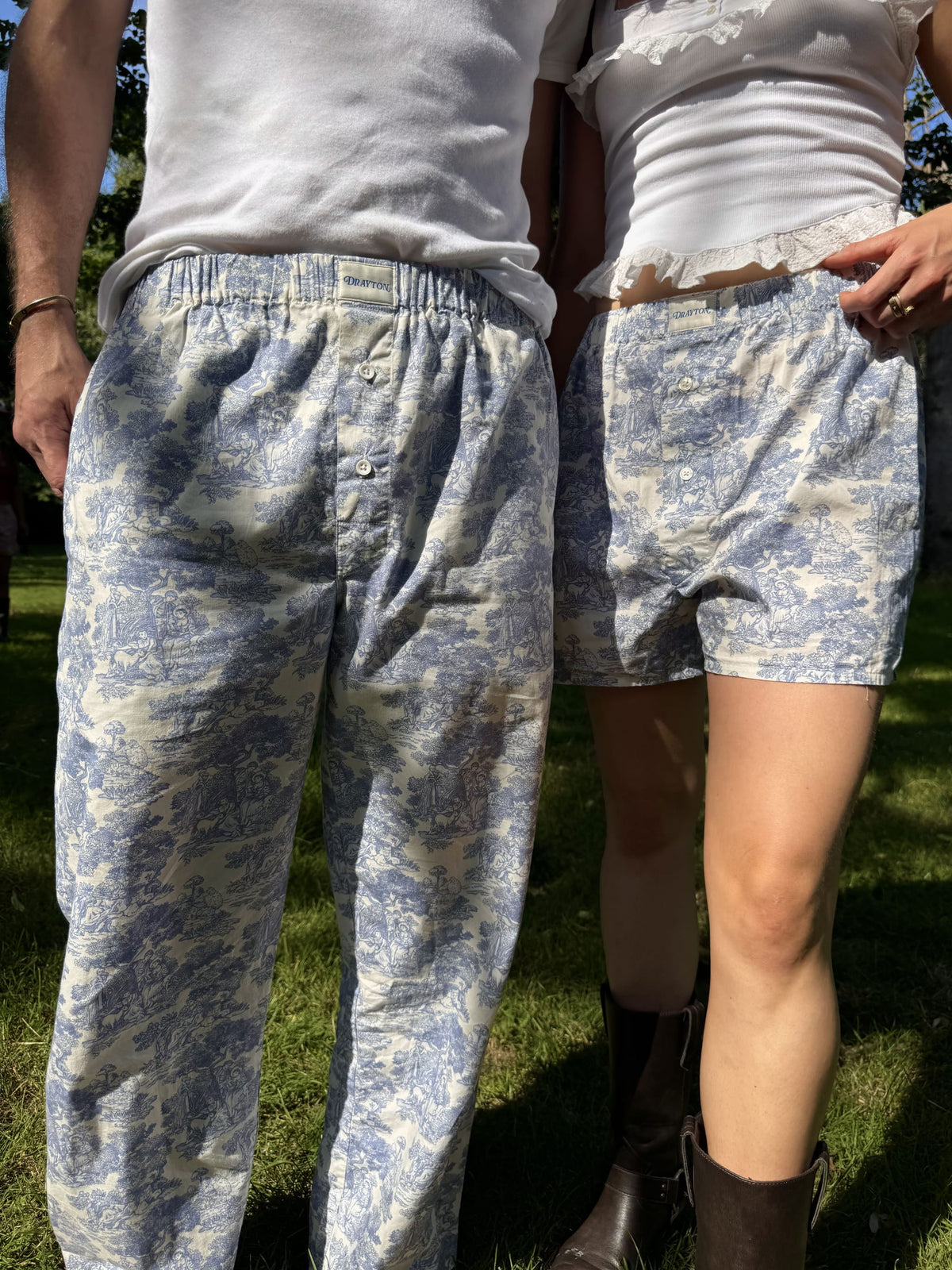 Blue Toile de Jouy Pyjama Trouser